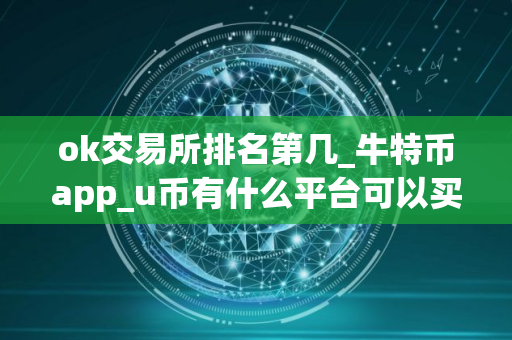 ok交易所排名第几_牛特币app_u币有什么平台可以买卖