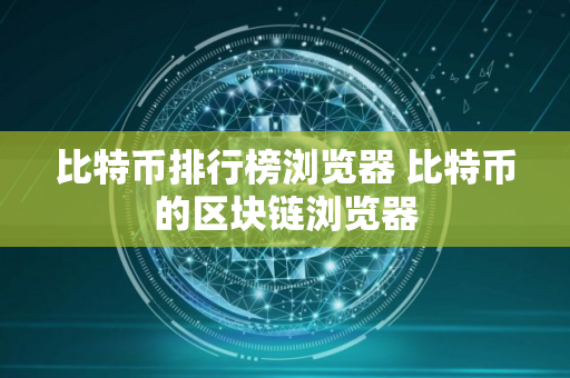 比特币排行榜浏览器 比特币的区块链浏览器