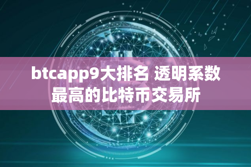 btcapp9大排名 透明系数最高的比特币交易所