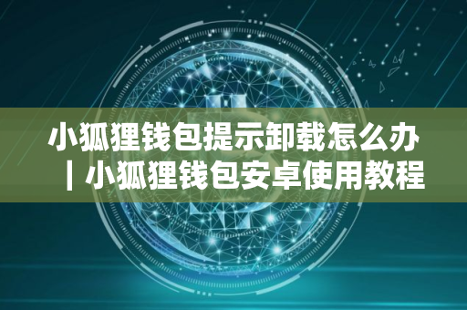 小狐狸钱包提示卸载怎么办｜小狐狸钱包安卓使用教程