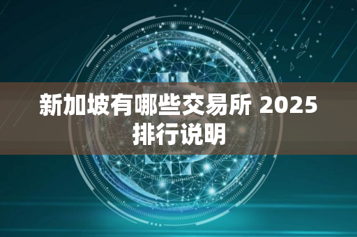 新加坡有哪些交易所 2025排行说明