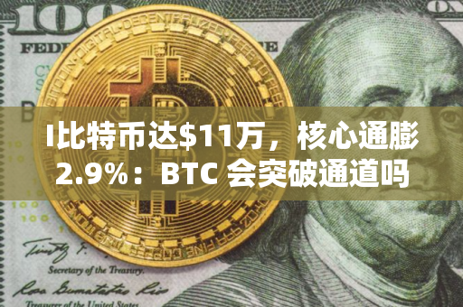 I比特币达$11万，核心通膨2.9%：BTC 会突破通道吗？
