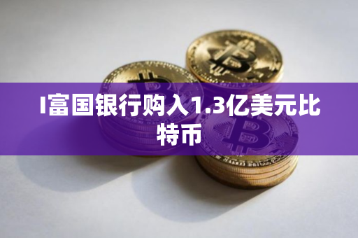 I富国银行购入1.3亿美元比特币