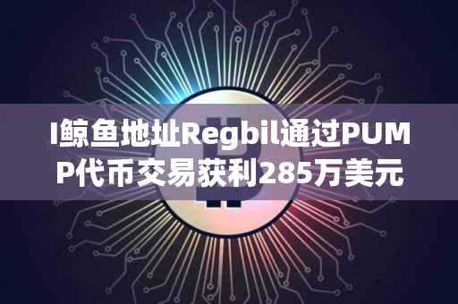 I鲸鱼地址Regbil通过PUMP代币交易获利285万美元