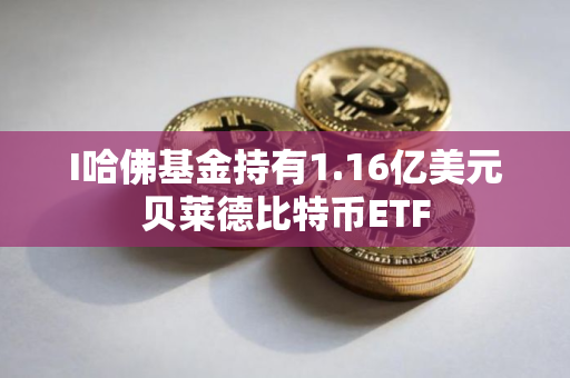 I哈佛基金持有1.16亿美元贝莱德比特币ETF
