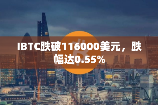 IBTC跌破116000美元，跌幅达0.55%