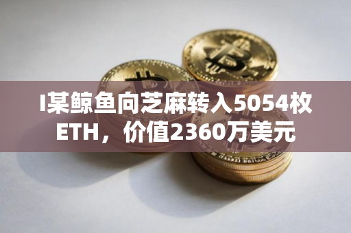 I某鲸鱼向芝麻转入5054枚ETH，价值2360万美元