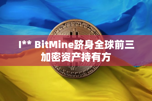 I** BitMine跻身全球前三加密资产持有方