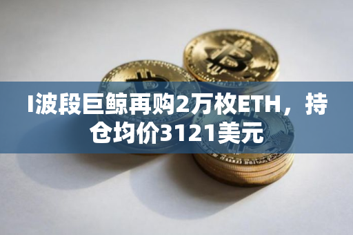 I波段巨鲸再购2万枚ETH，持仓均价3121美元