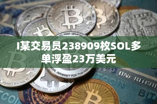 I某交易员238909枚SOL多单浮盈23万美元