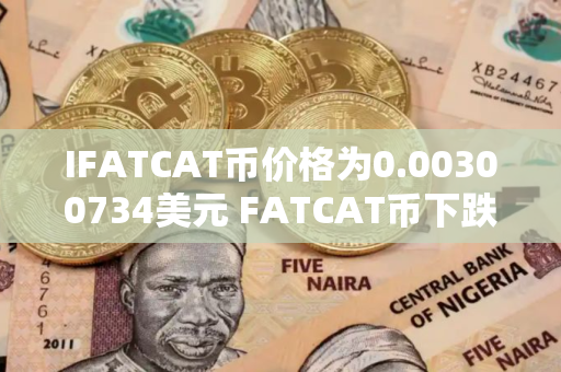 IFATCAT币价格为0.00300734美元 FATCAT币下跌约2.2%