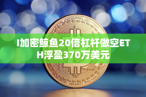 I加密鲸鱼20倍杠杆做空ETH浮盈370万美元