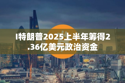 I特朗普2025上半年筹得2.36亿美元政治资金
