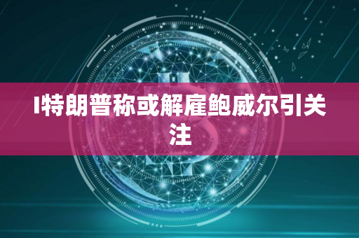 I特朗普称或解雇鲍威尔引关注
