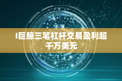 I巨鲸三笔杠杆交易盈利超千万美元