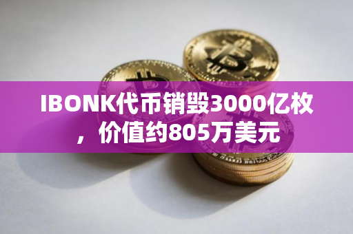 IBONK代币销毁3000亿枚，价值约805万美元