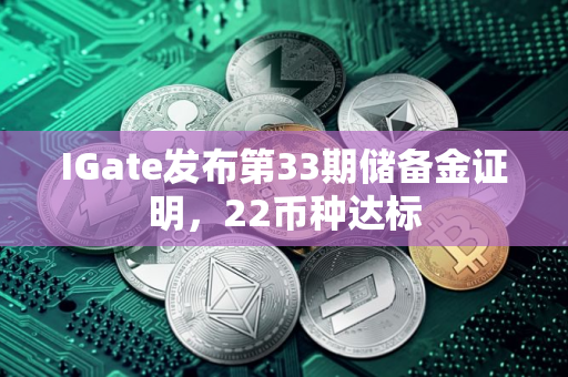 IGate发布第33期储备金证明，22币种达标