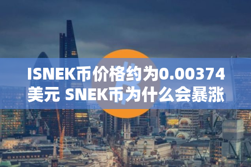 ISNEK币价格约为0.00374美元 SNEK币为什么会暴涨