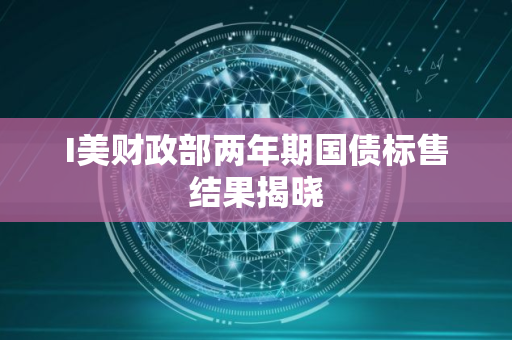 I美财政部两年期国债标售结果揭晓
