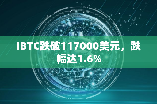 IBTC跌破117000美元，跌幅达1.6%