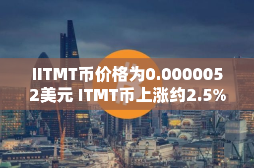 IITMT币价格为0.0000052美元 ITMT币上涨约2.5%
