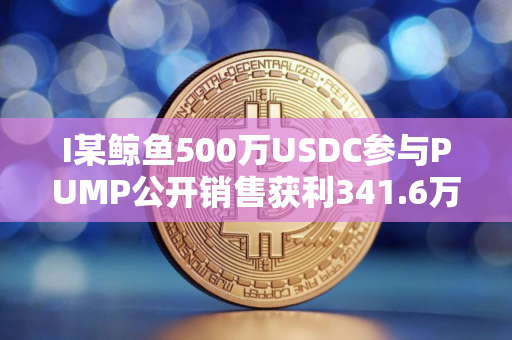 I某鲸鱼500万USDC参与PUMP公开销售获利341.6万美元