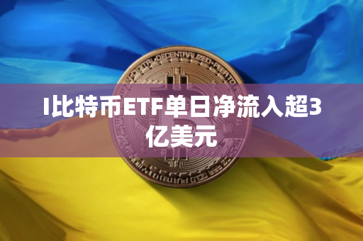 I比特币ETF单日净流入超3亿美元