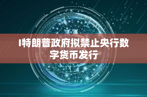 I特朗普政府拟禁止央行数字货币发行