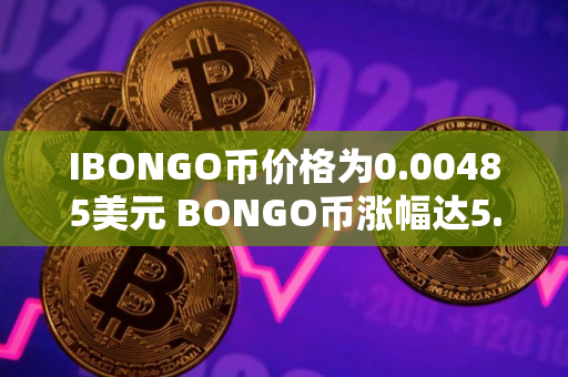 IBONGO币价格为0.00485美元 BONGO币涨幅达5.2%