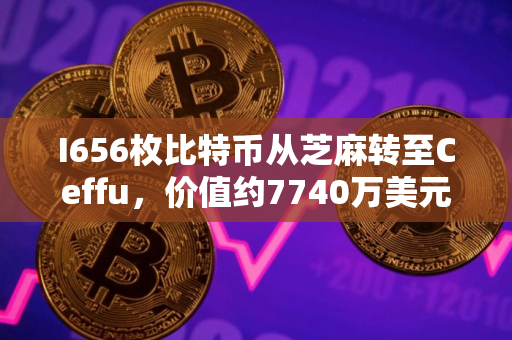 I656枚比特币从芝麻转至Ceffu，价值约7740万美元