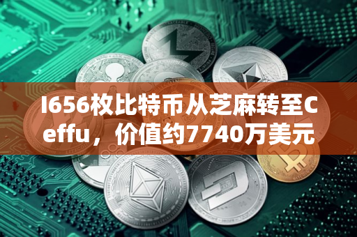 I656枚比特币从芝麻转至Ceffu，价值约7740万美元