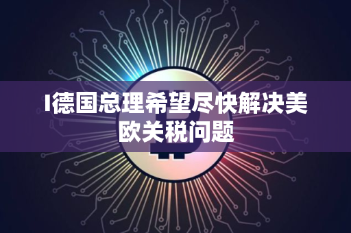 I德国总理希望尽快解决美欧关税问题