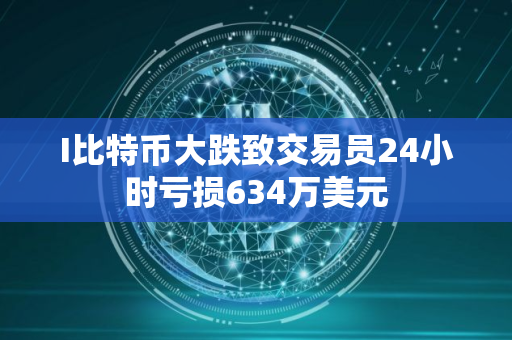 I比特币大跌致交易员24小时亏损634万美元