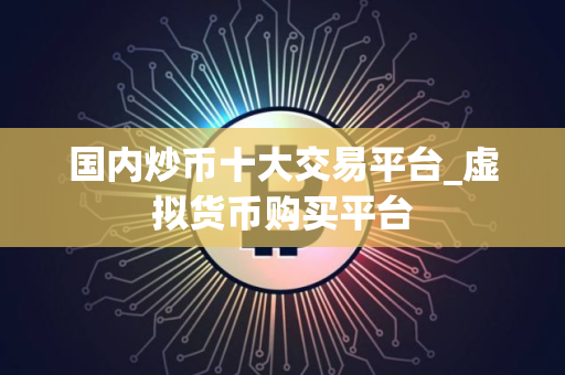 国内炒币十大交易平台_虚拟货币购买平台