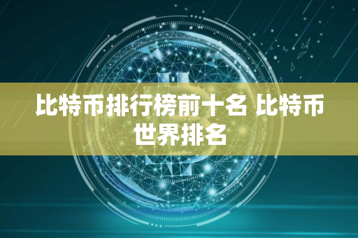 比特币排行榜前十名 比特币世界排名