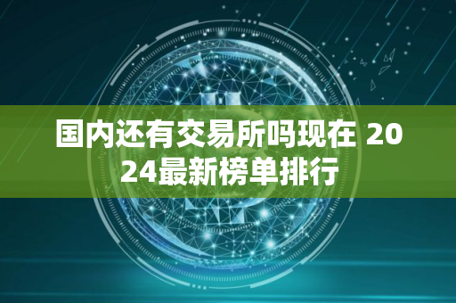 国内还有交易所吗现在 2024最新榜单排行