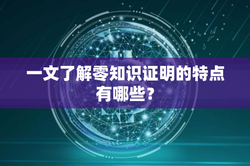 一文了解零知识证明的特点有哪些？