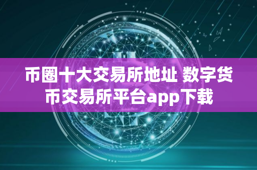 币圈十大交易所地址 数字货币交易所平台app下载