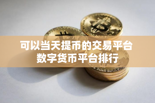可以当天提币的交易平台 数字货币平台排行