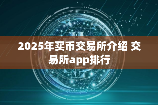 2025年买币交易所介绍 交易所app排行