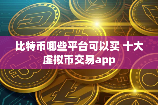 比特币哪些平台可以买 十大虚拟币交易app