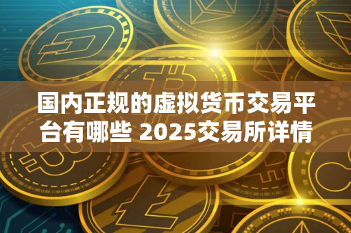 国内正规的虚拟货币交易平台有哪些 2025交易所详情