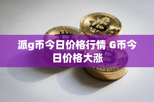派g币今日价格行情 G币今日价格大涨