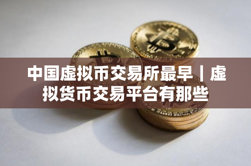 中国虚拟币交易所最早｜虚拟货币交易平台有那些
