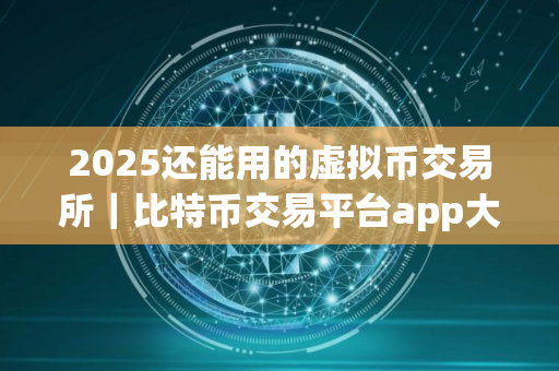 2025还能用的虚拟币交易所|比特币交易平台app大全 2025还能用的虚拟币交易所|比特币交易平台app大全
