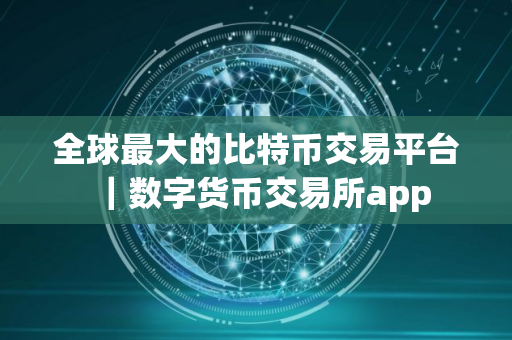 全球最大的比特币交易平台｜数字货币交易所app