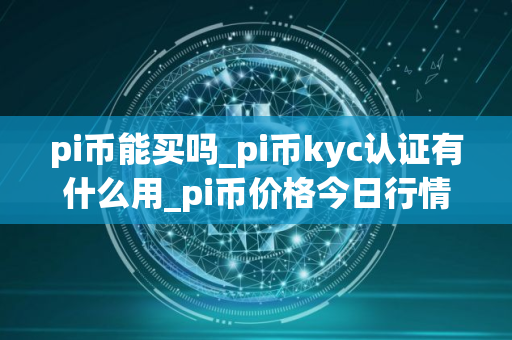 pi币能买吗_pi币kyc认证有什么用_pi币价格今日行情图
