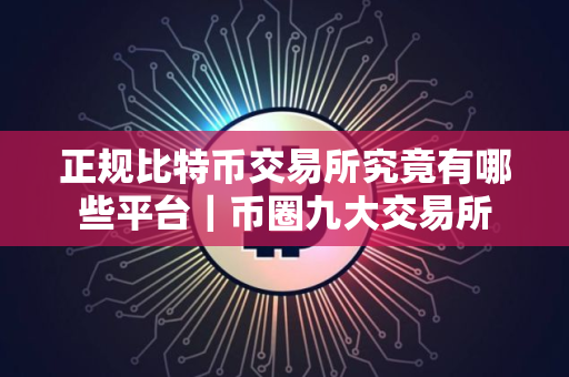 正规比特币交易所究竟有哪些平台｜币圈九大交易所