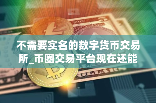 不需要实名的数字货币交易所_币圈交易平台现在还能用｜最新