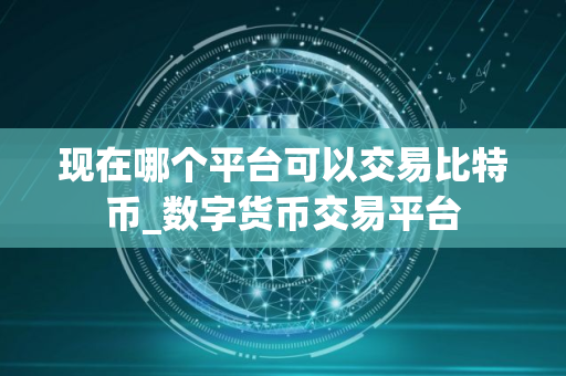 现在哪个平台可以交易比特币_数字货币交易平台